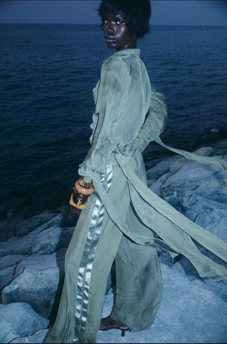 Romeo sage trousers