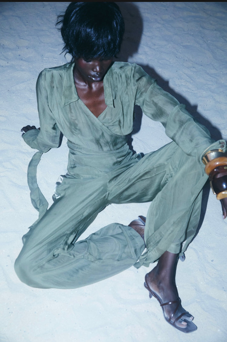 Romeo sage trousers
