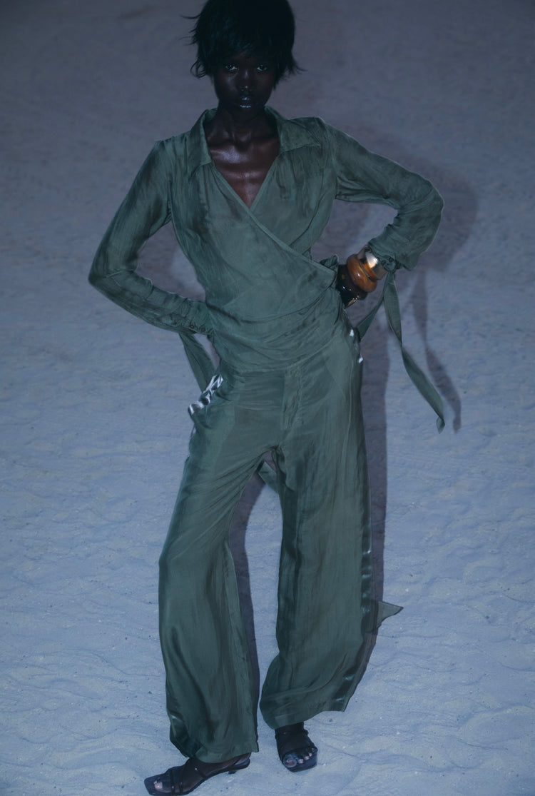 Romeo sage trousers