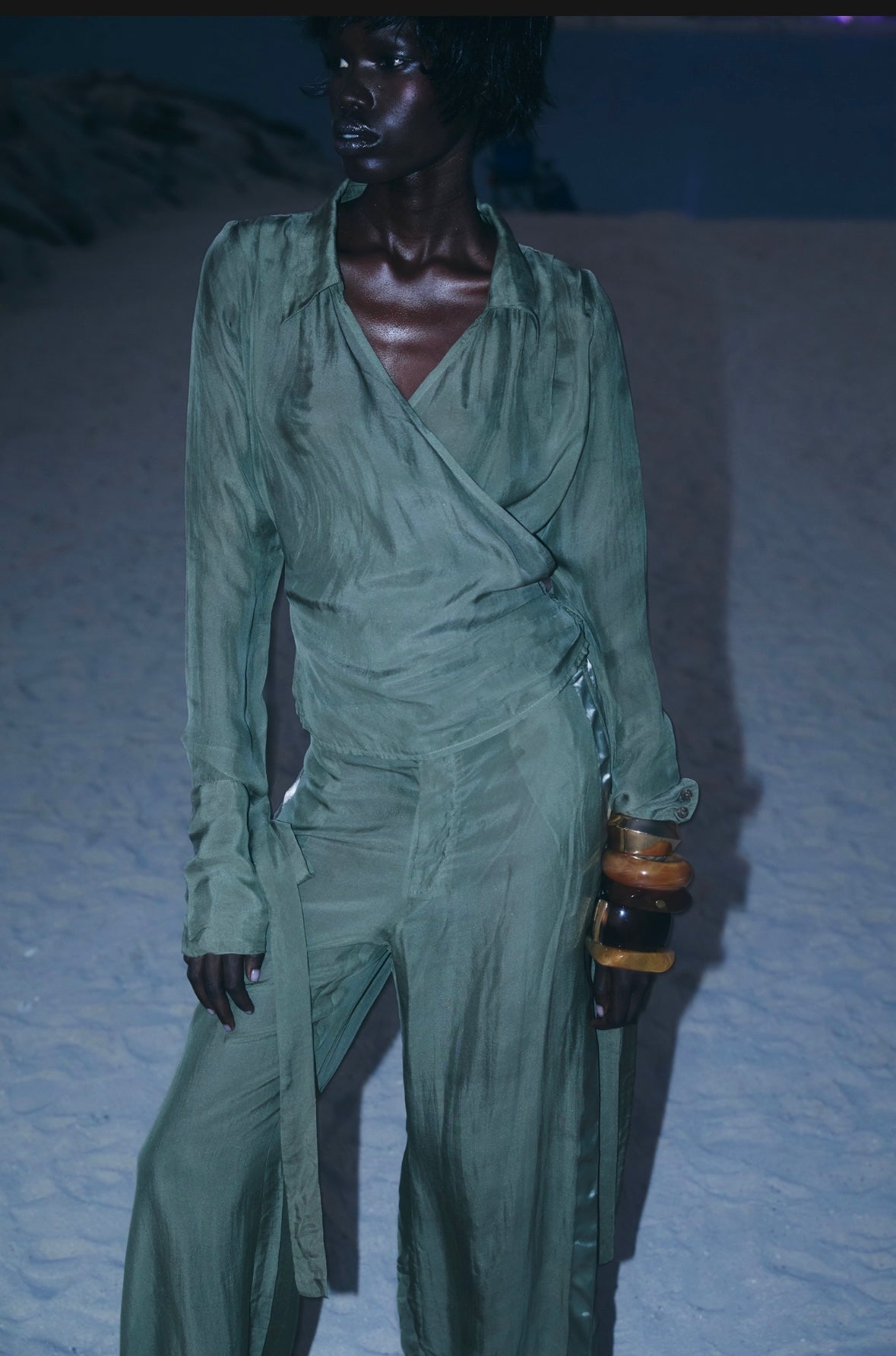Romeo sage trousers