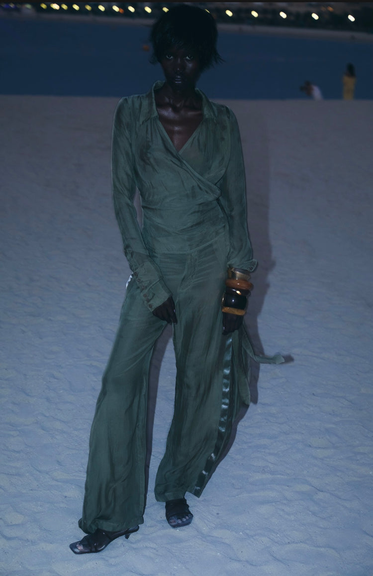 Romeo sage trousers