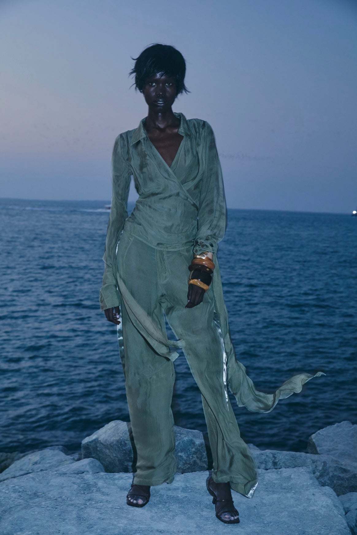 Romeo sage trousers
